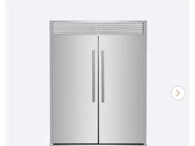 Forno Maderno 2-Piece 56-Inch Convertible Refrigerator, 27.2 cu. ft. with Decorative Grill, 60-Inch Wide in Stainless Steel new