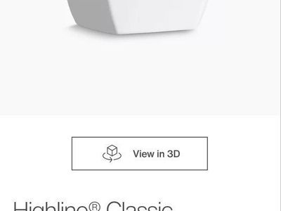 Kohler Highline Classic Toilet Tank 1.6 GPF White
