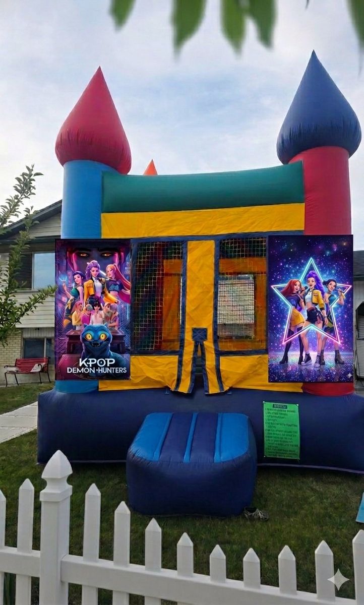 KPop Demon Hunters bounce house