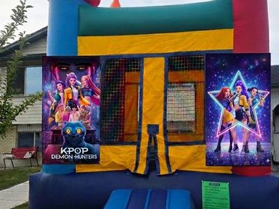 KPop Demon Hunters bounce house