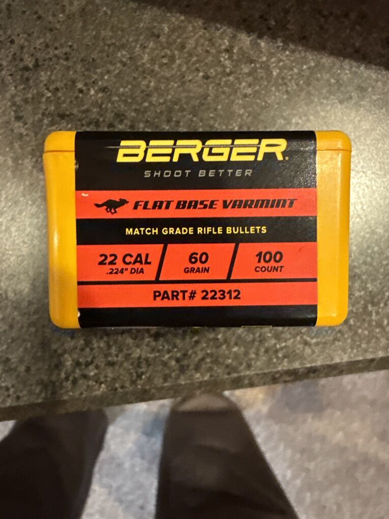 60gr Berger Varmit 22 Cal