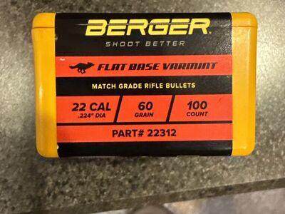 60gr Berger Varmit 22 Cal