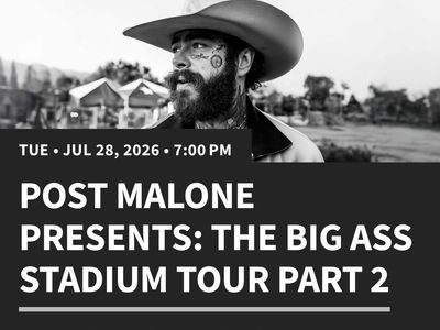 6 tickets for Post Malone: The Big Ass Stadium Tour Part 2 - July 28, 2026 - Rice-Eccles Stadium