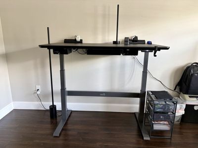 LIKE NEW: VariDesk Standing Desk with SONY 55" 4K TV / TV Stand / Bose Bluetooth Speaker / and Chair - $1,300
