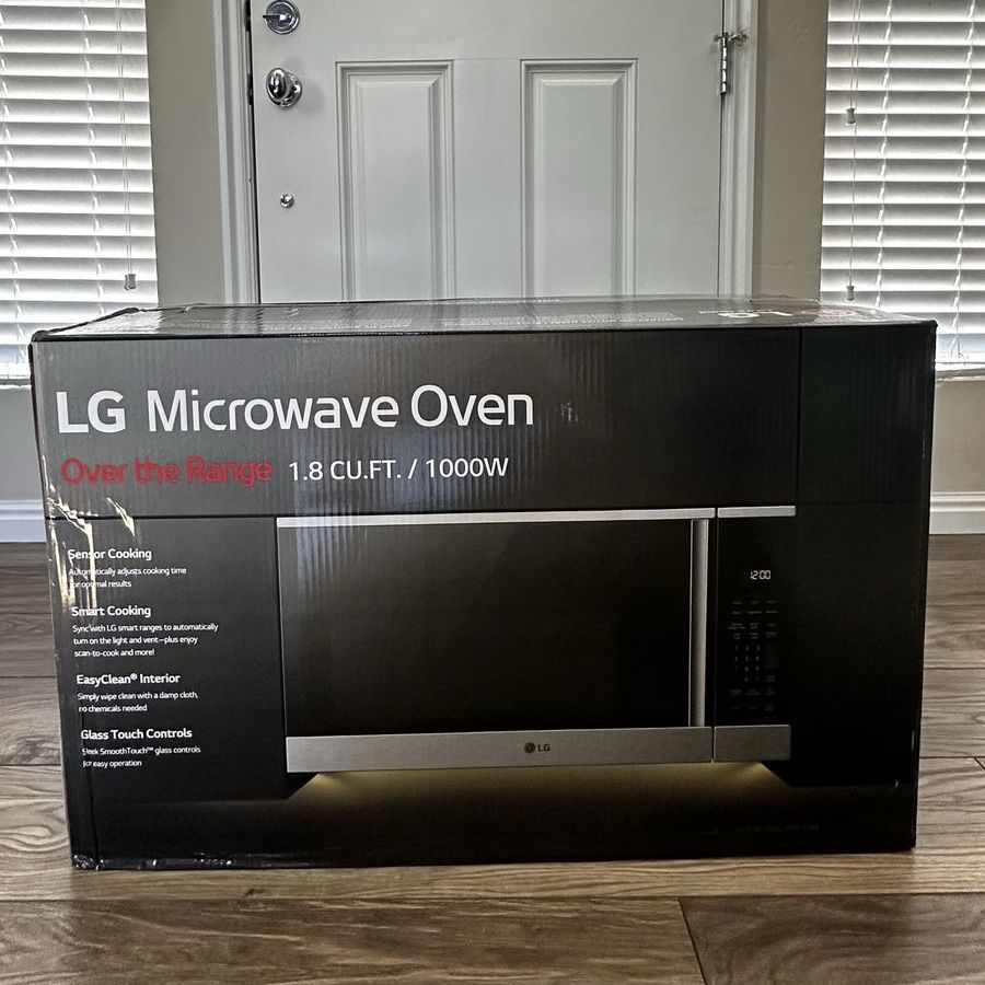 LG 1.8 cu ft Over-the-Range Microwave w/ Sensor Cooking, PrintProof Stainless Steel (Model: MVEM1825X)