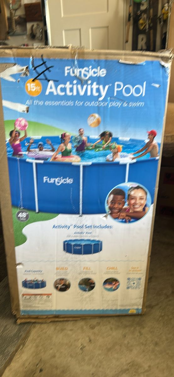 Funsicle 15ft x 48in Activity Pool - Frame Above Ground Pool Set