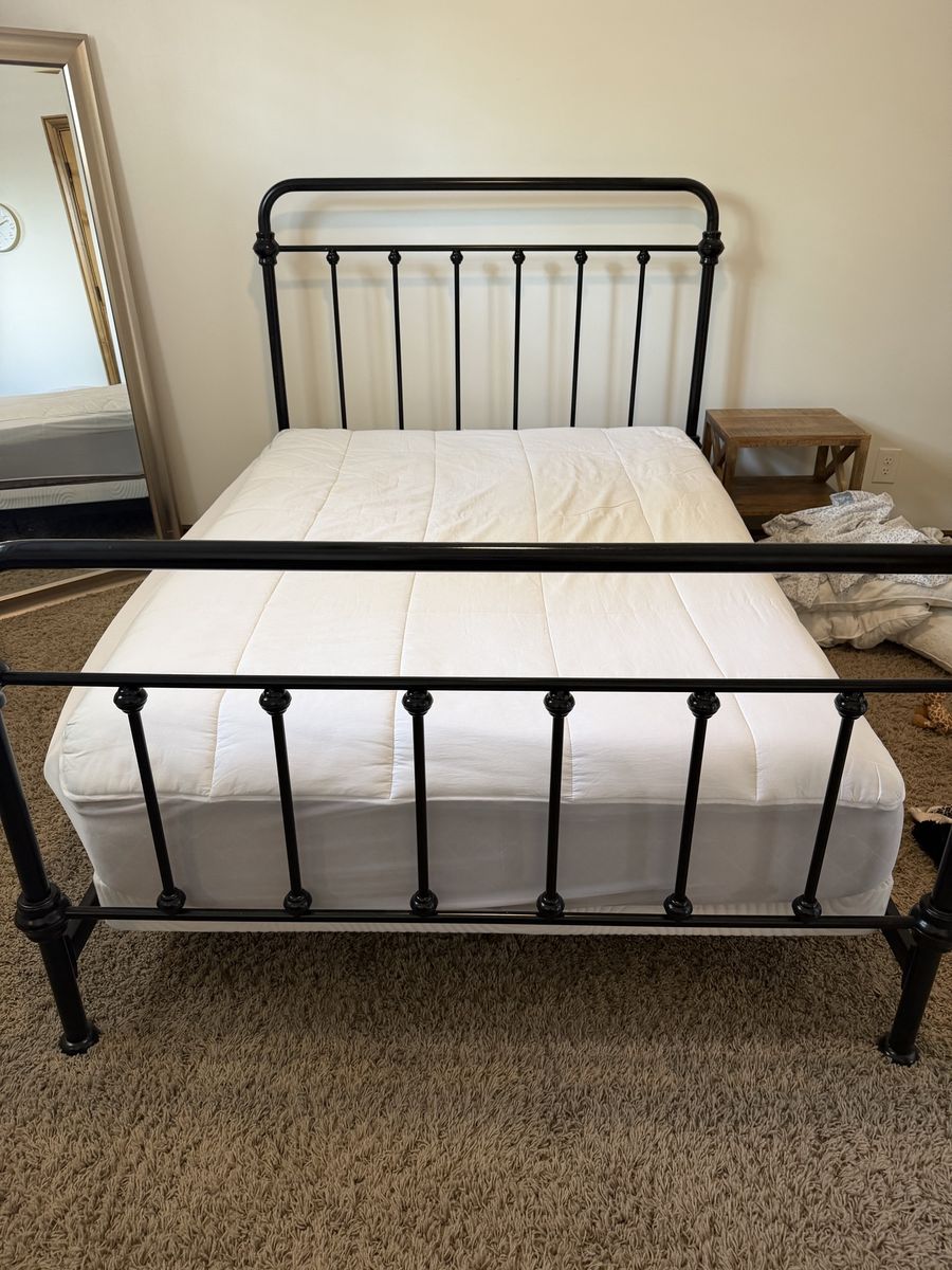Full size bed and mattress