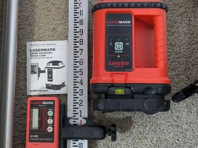LASERMARK LM500 AUTOMATIC SELF LEVELING ROTARY LEVEL - $325