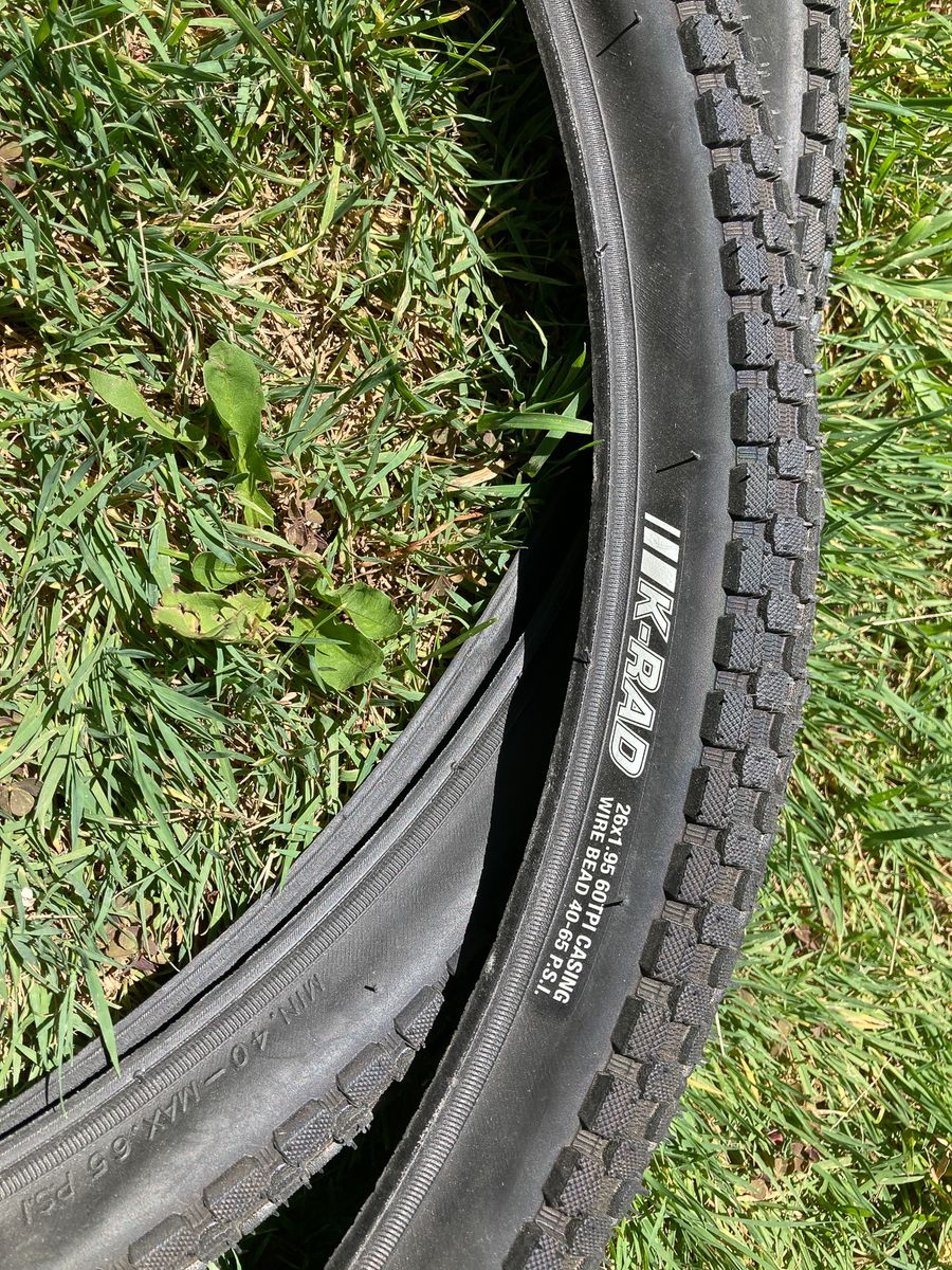 Kenda KRad 26 x 1.95 knobby tires