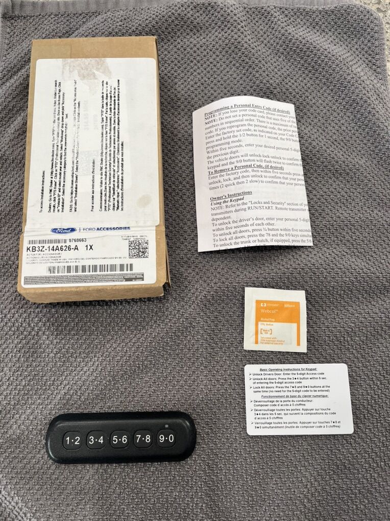 Ford Bronco Keyless Entry Keypad