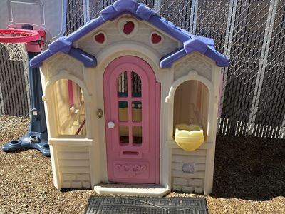 Outside playhouse