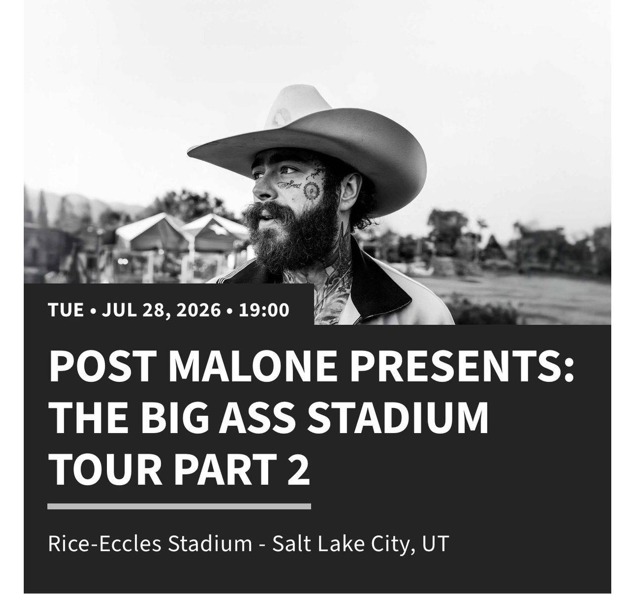 Two tickets to Post Malone JULY 28