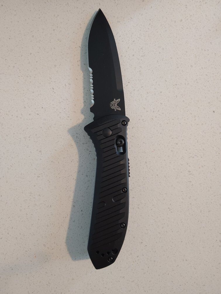 Benchmade Auto Presidio II Knife - Black Aluminum - NEW!
