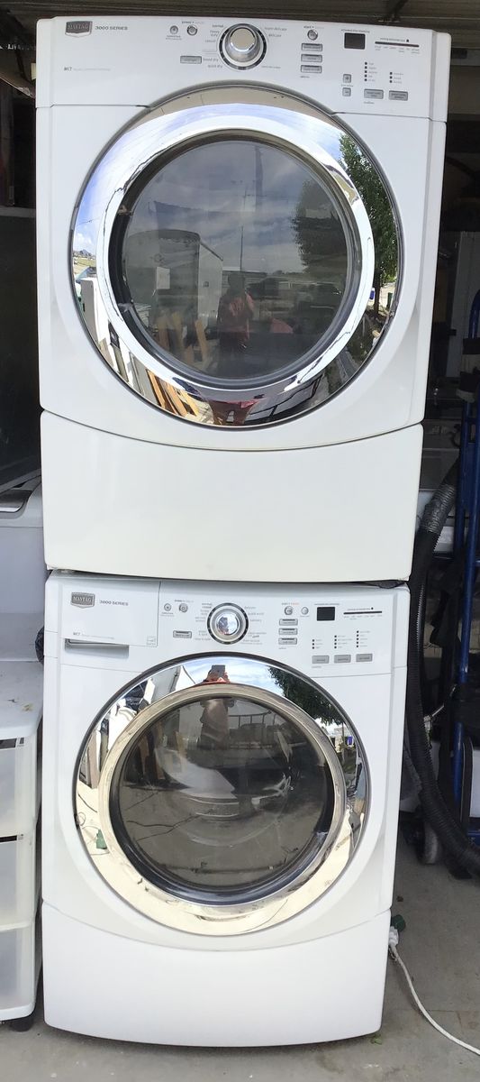 BEAUTIFUL SUPER CAPACITY MAYTAG FRONT LOAD WASHER AND DRYER INCLUDES FREE DELIVERY