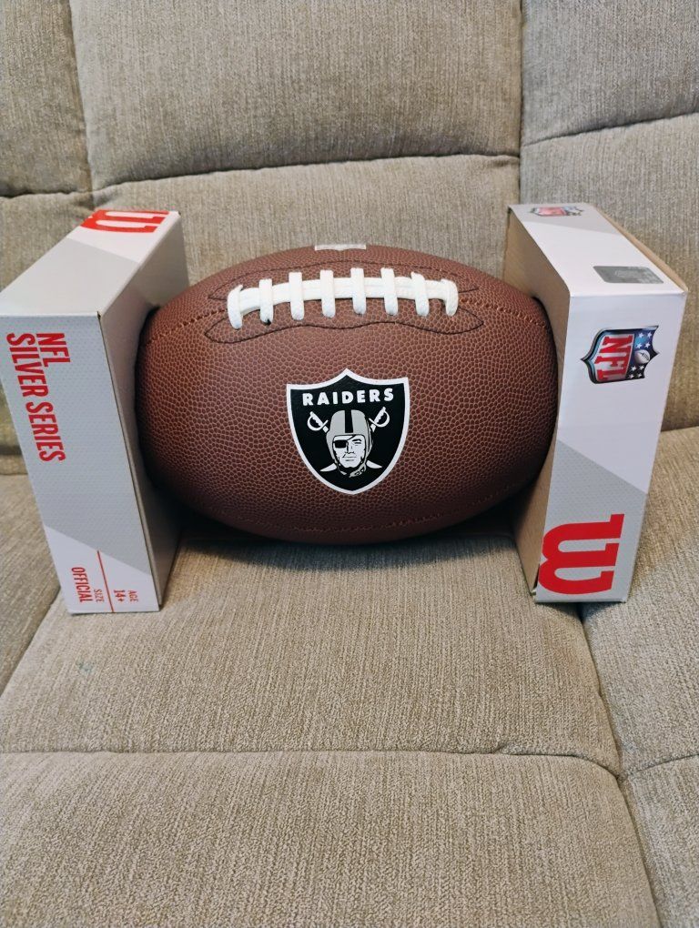 Wilson NFL Silver Series Raiders Official Football - New, Age 14+