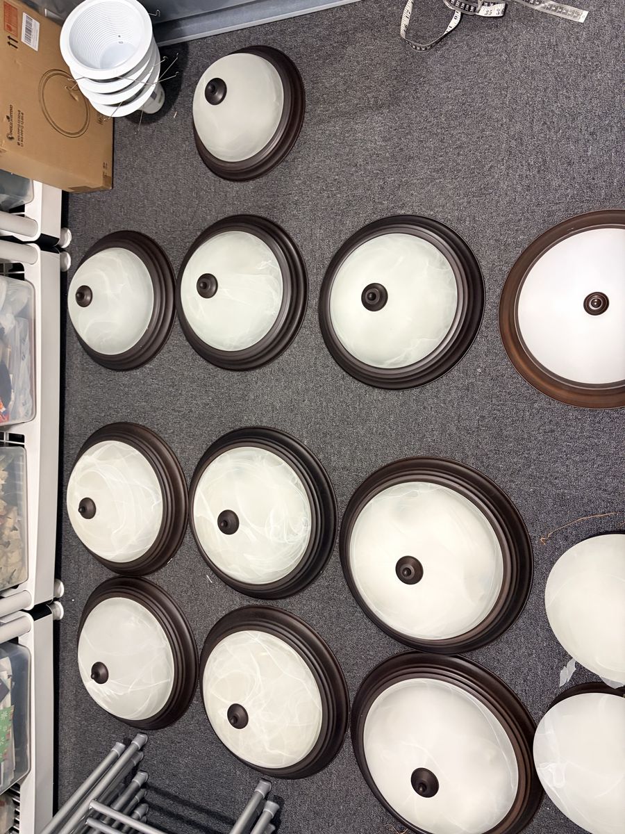 Flush Mount Bronze Light Fixtures (aka boob lights