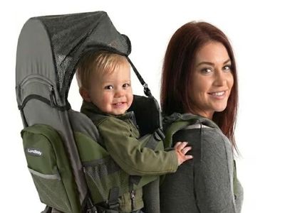 Luvdbaby Hiking Baby Backpack Carrier - Green, Comfortable Toddler/Baby System with Sun Hood