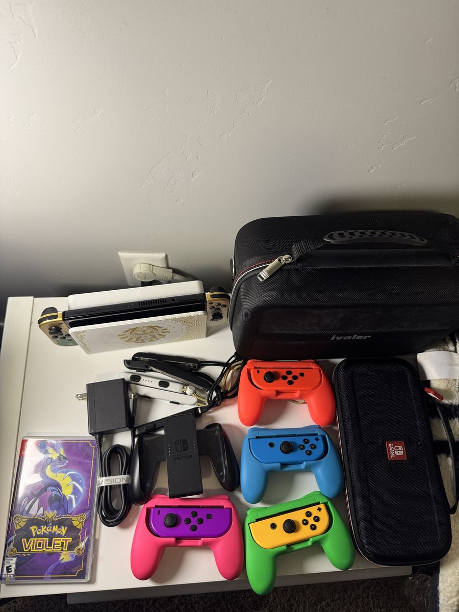 Nintendo Switch OLED TOTK edition and accessories