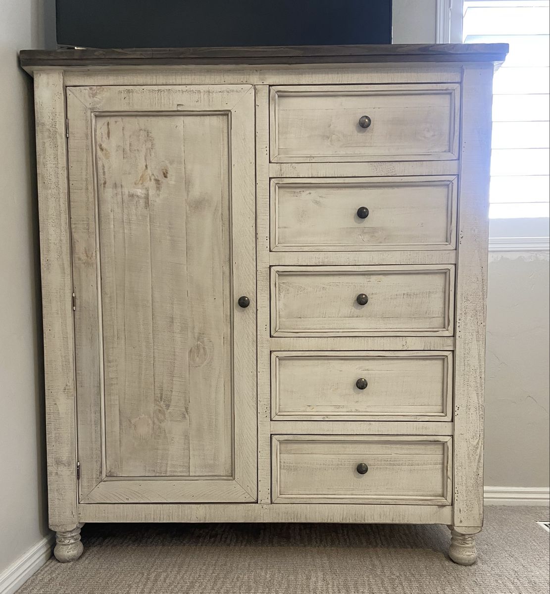 Farmhouse-style armoire