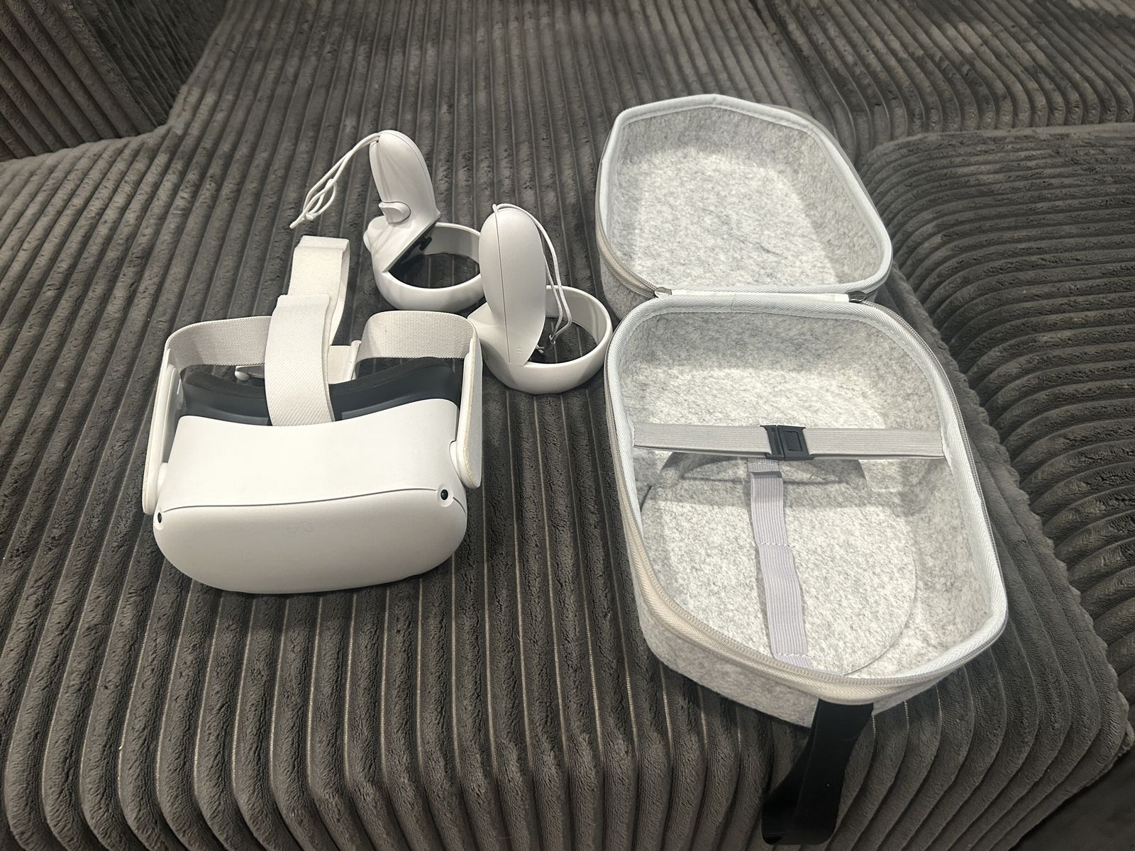 Barely Used Meta Quest 2 VR Headset with Controllers and Carrying Case