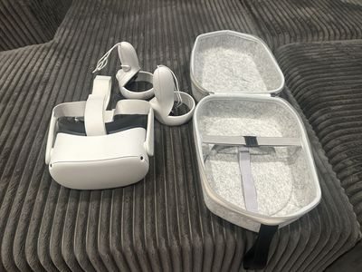 Barely Used Meta Quest 2 VR Headset with Controllers and Carrying Case