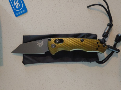 Benchmade Auto Immunity | Woodland Green Aluminum - Wharncliffe Knife - BRAND NEW!