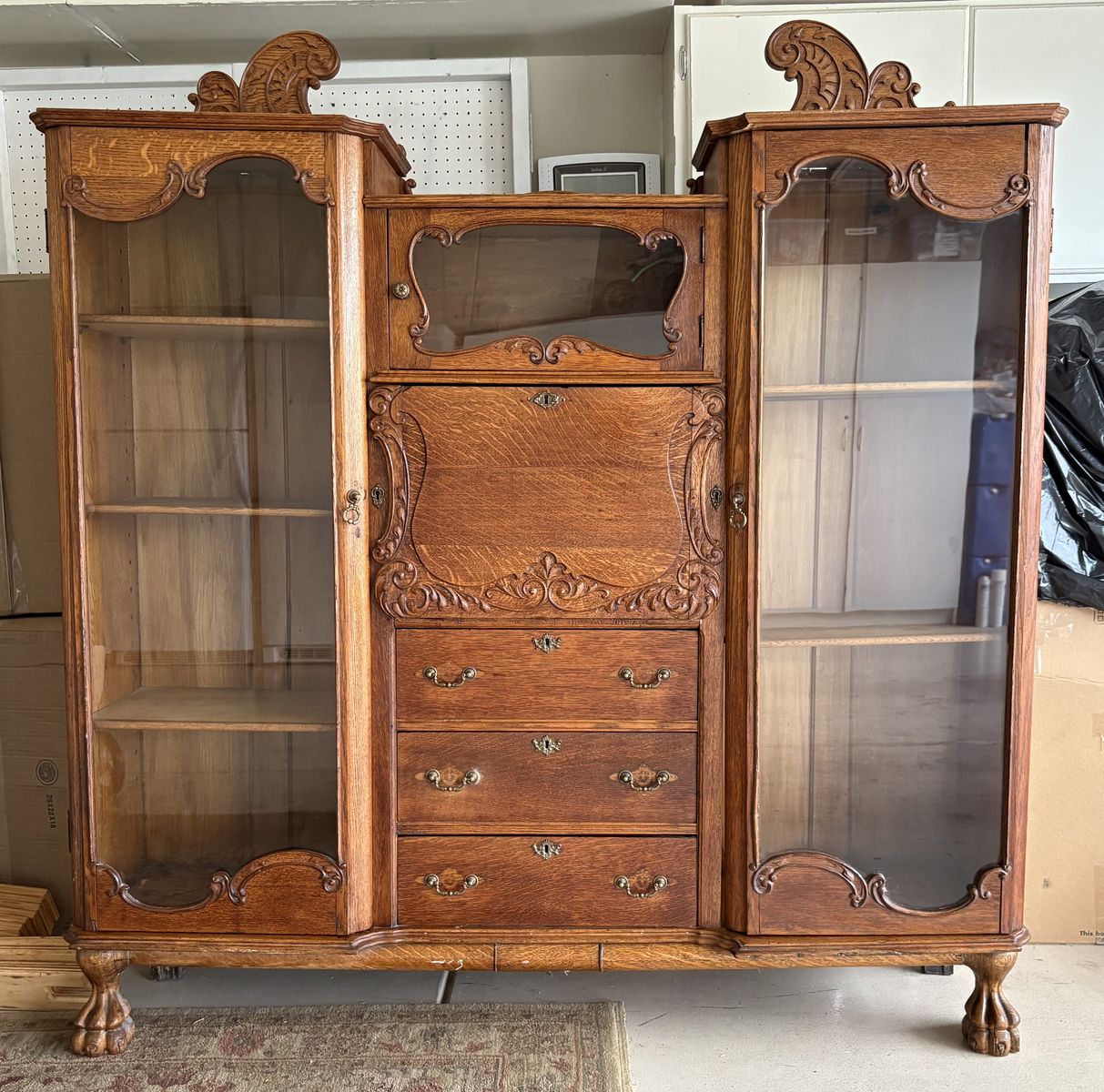 Rare Antique Double Secretary