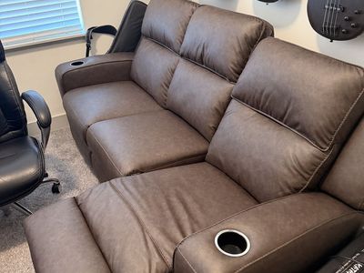 Faux Leather Recliner Couch