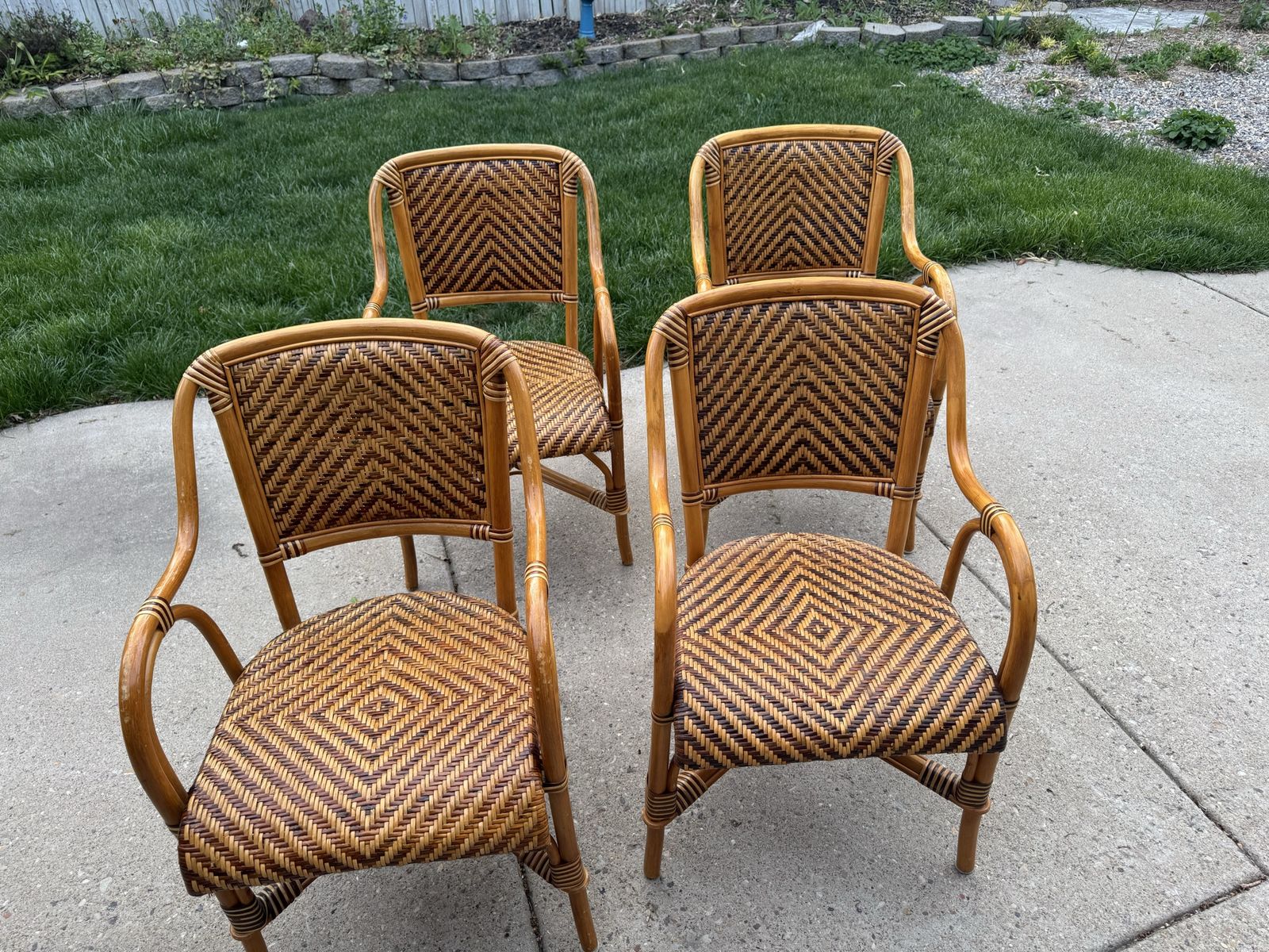 Wicker dining Chairs