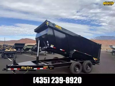 2026 Big Tex Trailers 7X14 15.4K Heavy Duty Telescopic Dump Trailer with 4' High Sides