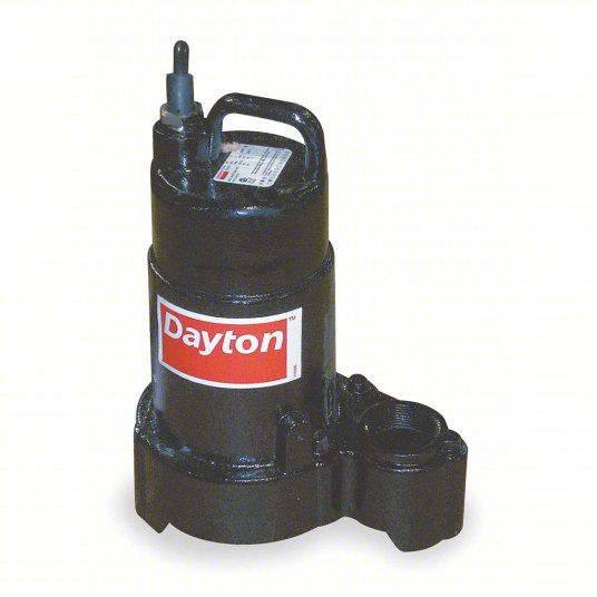 NIB Dayton Effluent Pump 4HU71, 120V AC, 1/2 HP, 78 gpm, 1 PH, 1-1/2" NPT, 3450 RPM