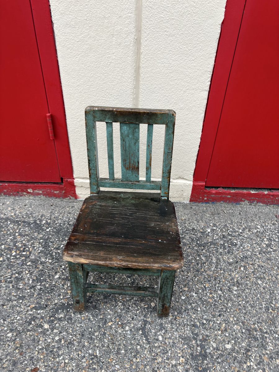 Wood Kids Chair Small Rustic Chair