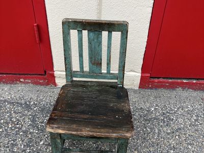 Wood Kids Chair Small Rustic Chair