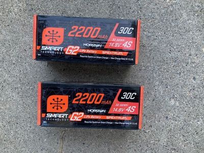 Spektrum 14.8V 2200mAh 4S 30C Smart G2 LiPo Batteries (2-Pack) - BRAND NEW