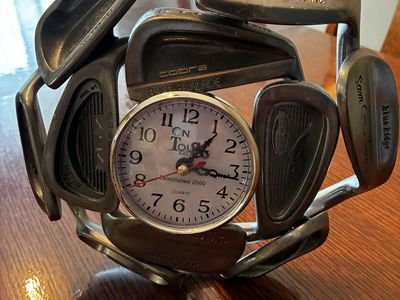 Golf Clock Real Metal Clubs
