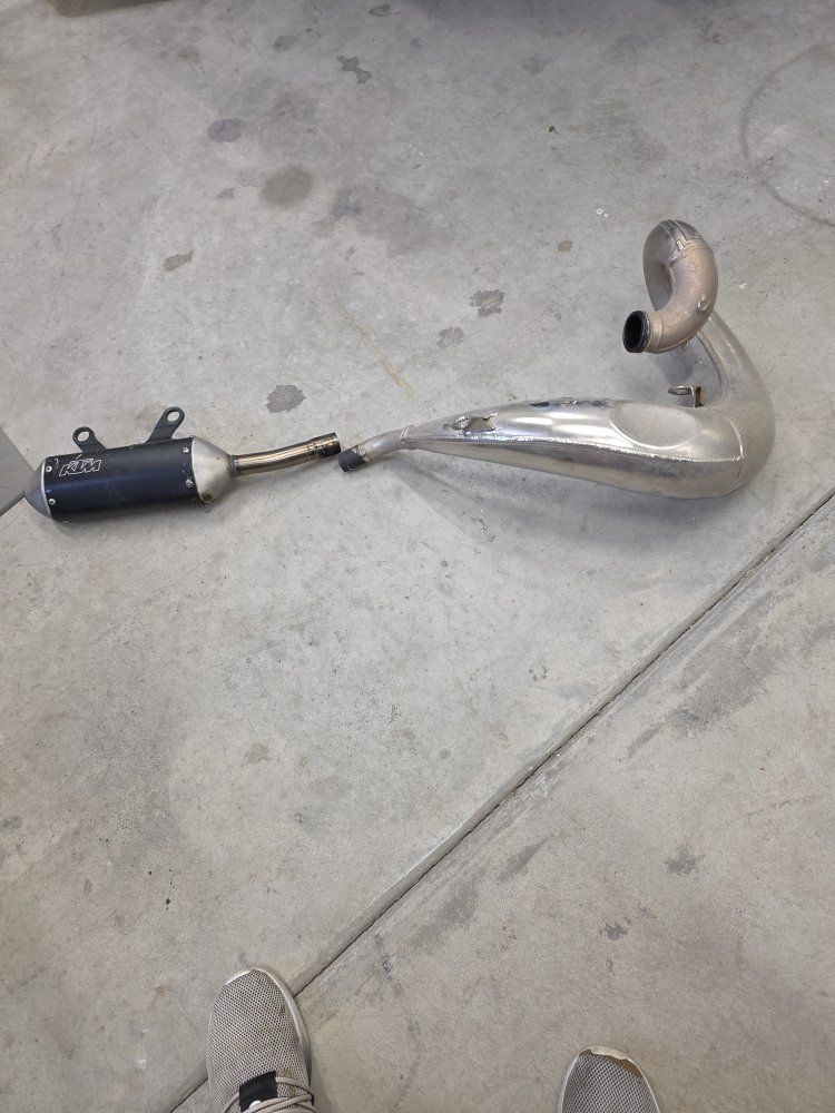 KTM 2-Stroke Exhaust Pipe & Silencer - Used Motorcycle Dirt Bike Part