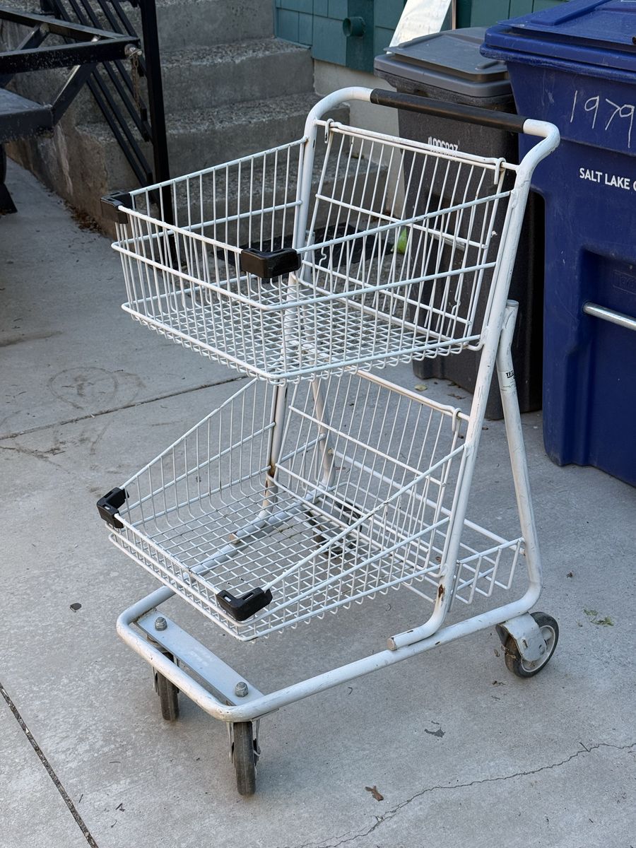 Retro Grocery Cart Turned Industrial Storage Beast