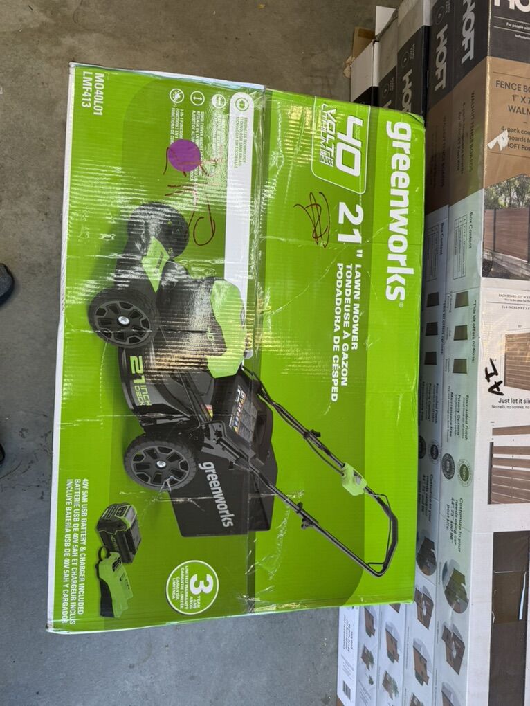 Greenworks 21 40volt Electric Laser Lawn Mower