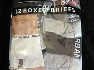 Urban Edge Men's 12-Pack Boxer Briefs Size XL Value Pack