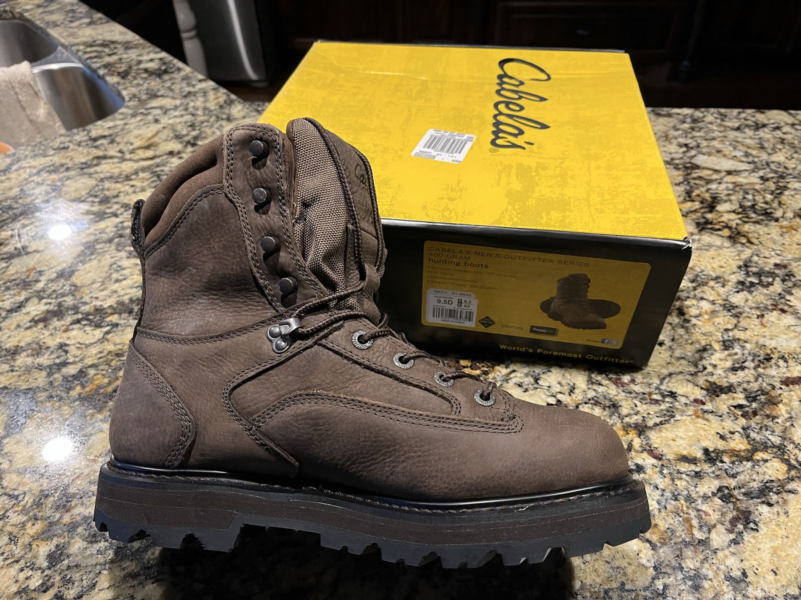 Cabela's Men's Outfitter Series 400-Gram Hunting Boots Size 9.5D