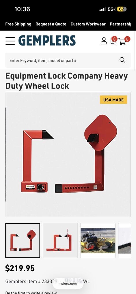 trailer, Heavy Equipment, Lock 2 Keys