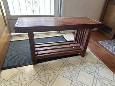 Wood Entryway Bench