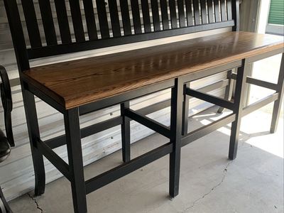 Gorgeous Custom Bar Height Solid Wood Bench