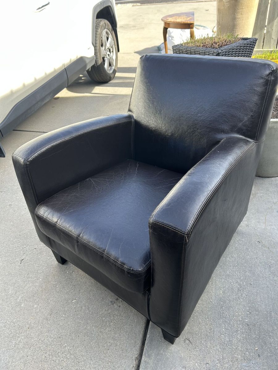 IKEA Happling Faux Leather Armchair Discontinued