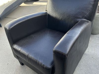 IKEA Happling Faux Leather Armchair Discontinued