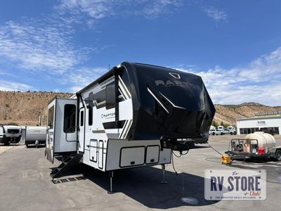 2027 Keystone RV Raptor Carbon Series 368 Toy Hauler Fifth Wheel Bath and a Half|Front Bedroom|Loft|Two Entry/Exit Doors