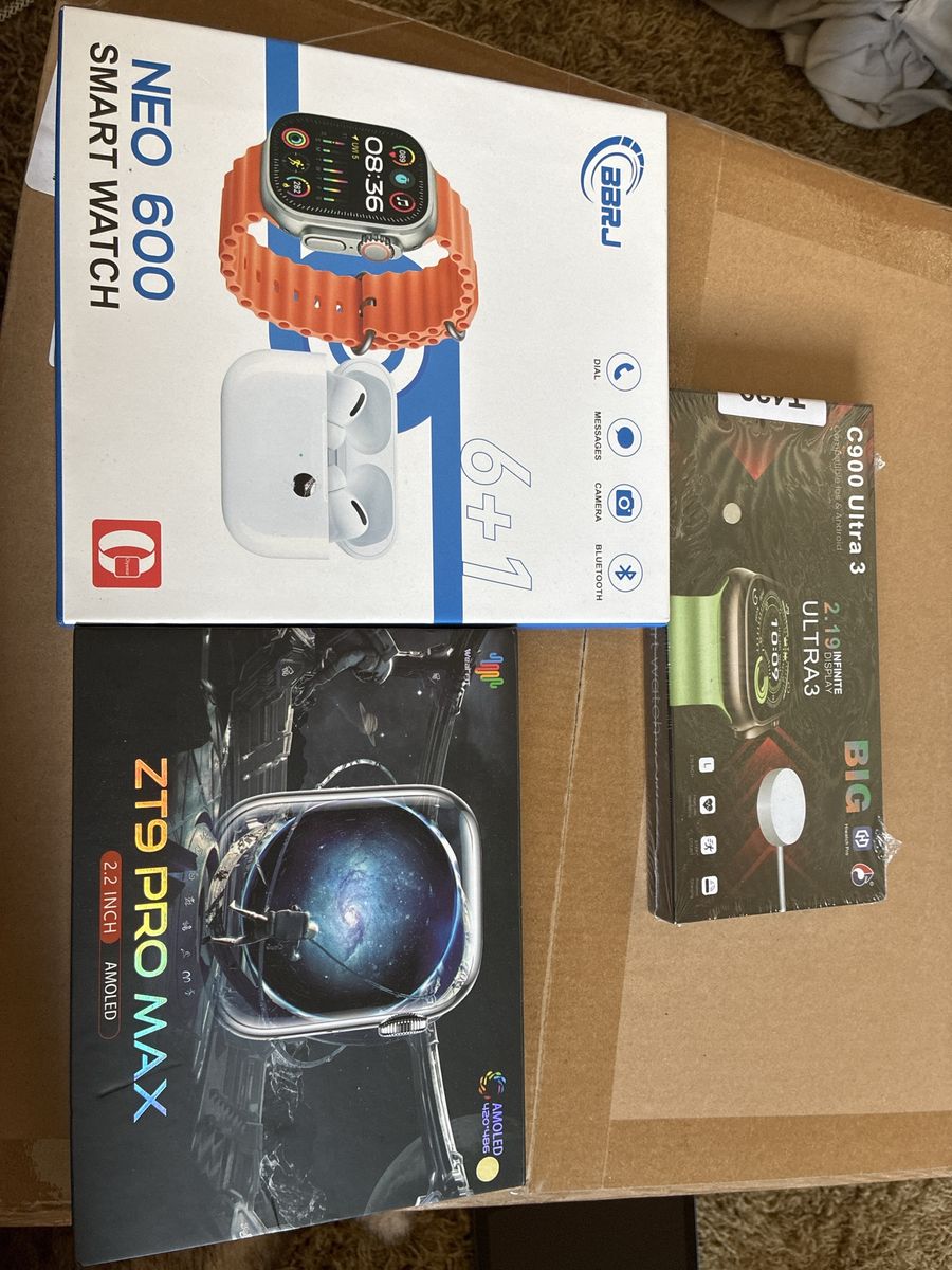 Smartwatch Bundle Lot: BBRJ Neo 600, ZT9 Pro Max, C900 Ultra 3