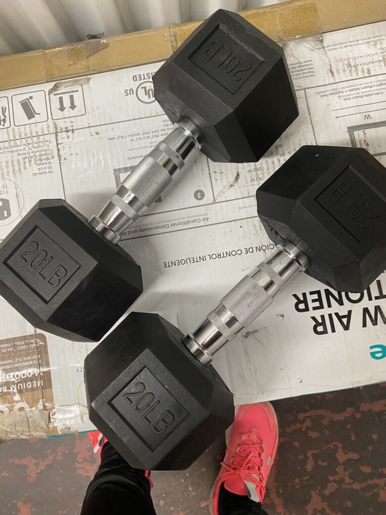 PAIR OF 20LB DUMBBELLS