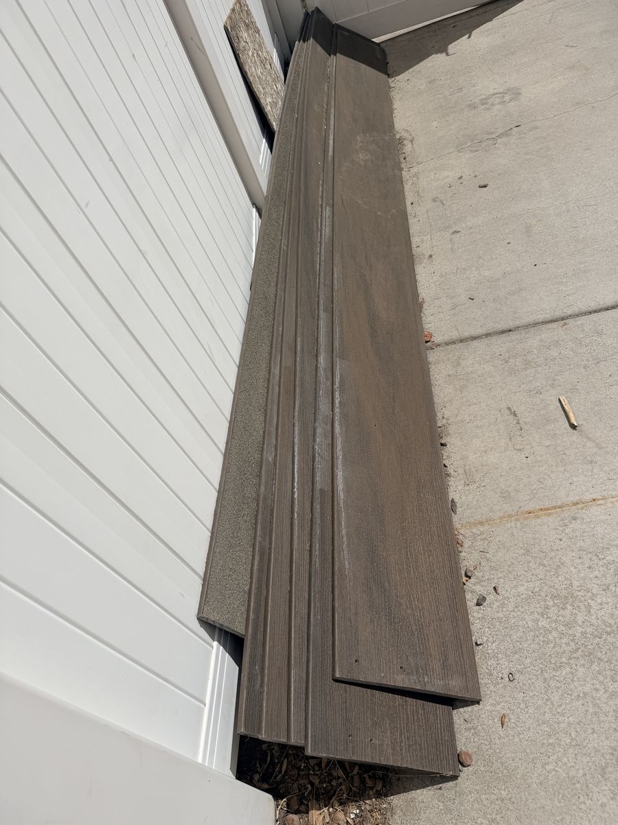 Used Brown Composite Decking Boards - Set of 6 -Trex style Facia 