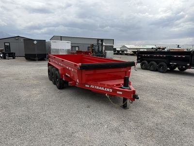 2027 PJ Trailers 7x16 DL Triple Axle 21K Scissor Dump Trailer 2' Wall